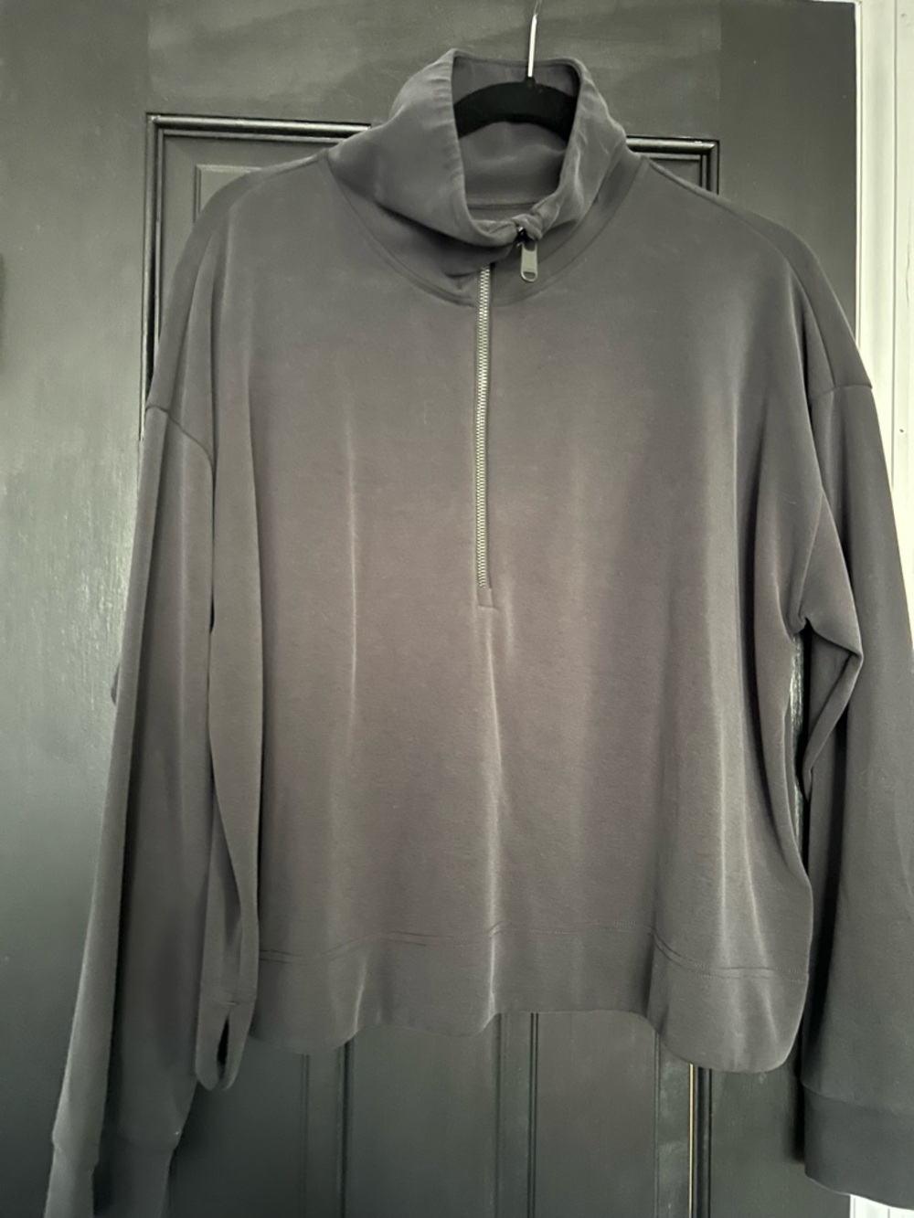Athleta Women’s Half-Zip Pullover Sweatshirt - Black/Grey